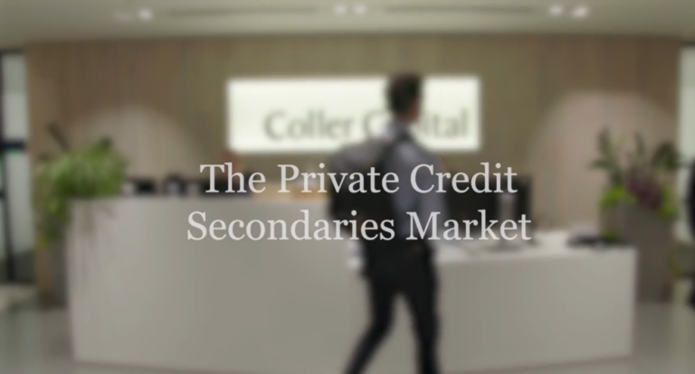Private Credit Secondaries video image still.